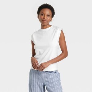 A New Day Cream extended shoulder Tank Top